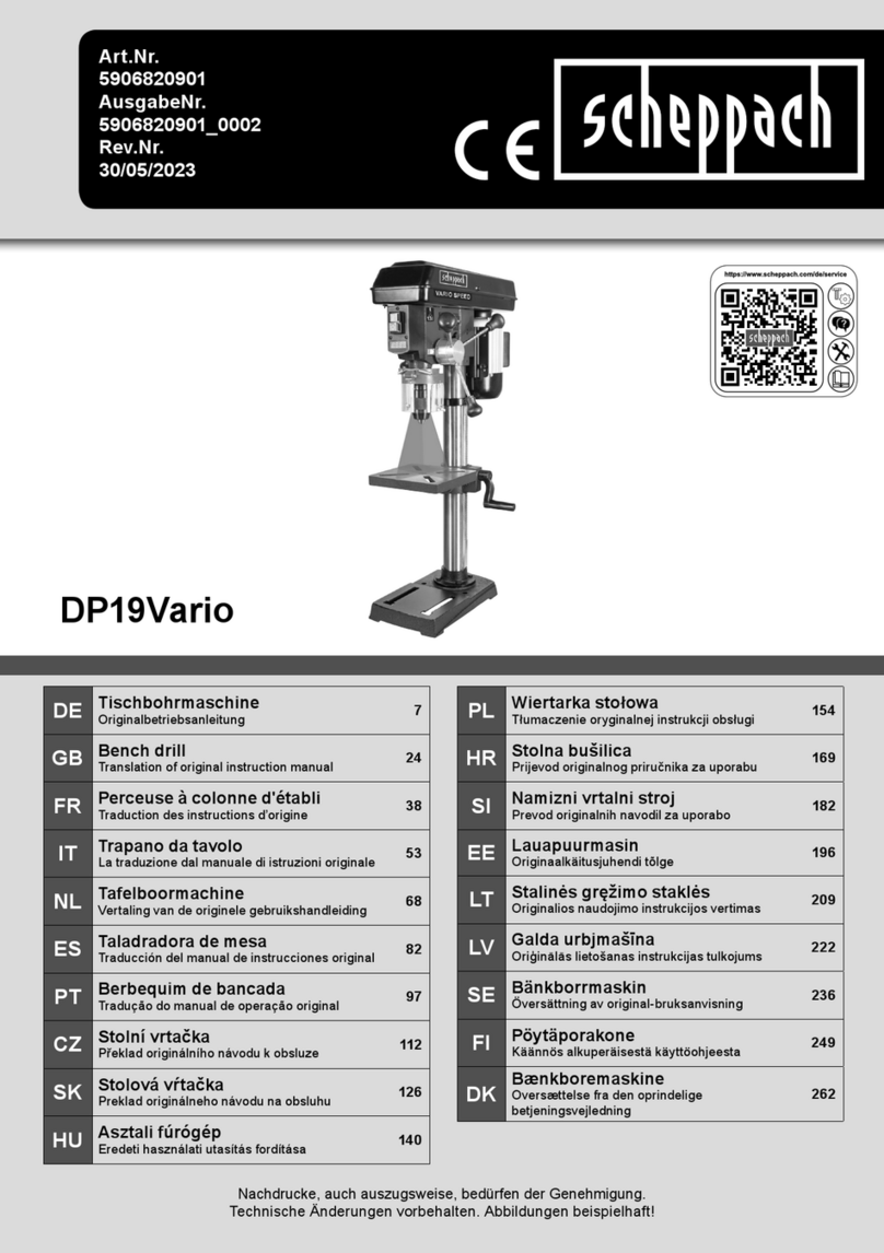 Scheppach DP19Vario Instructions for use