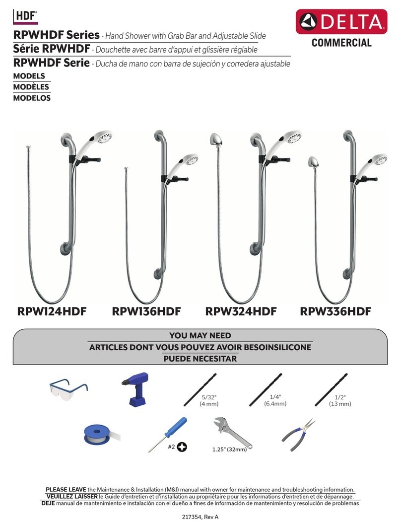 Delta Commercial HDF RPWHDF Series quick start guide Delta Commercial HDF RPWHDF Series quick start guide