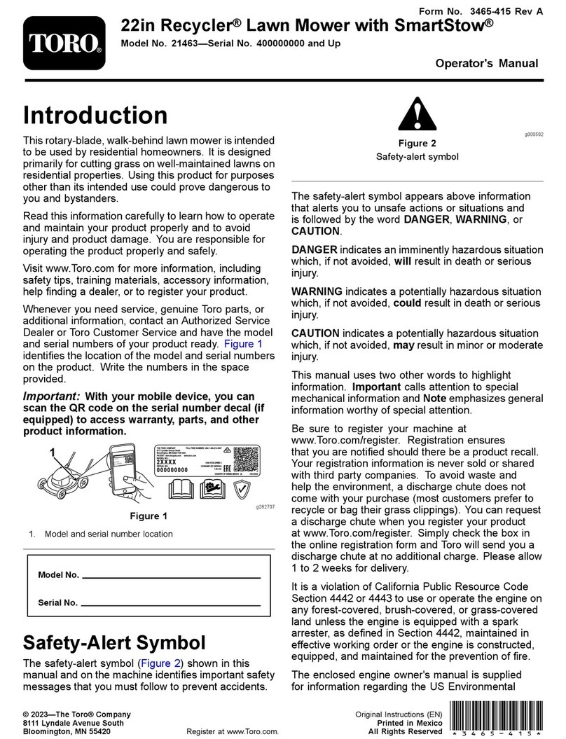 Toro Recycler 21463 User manual