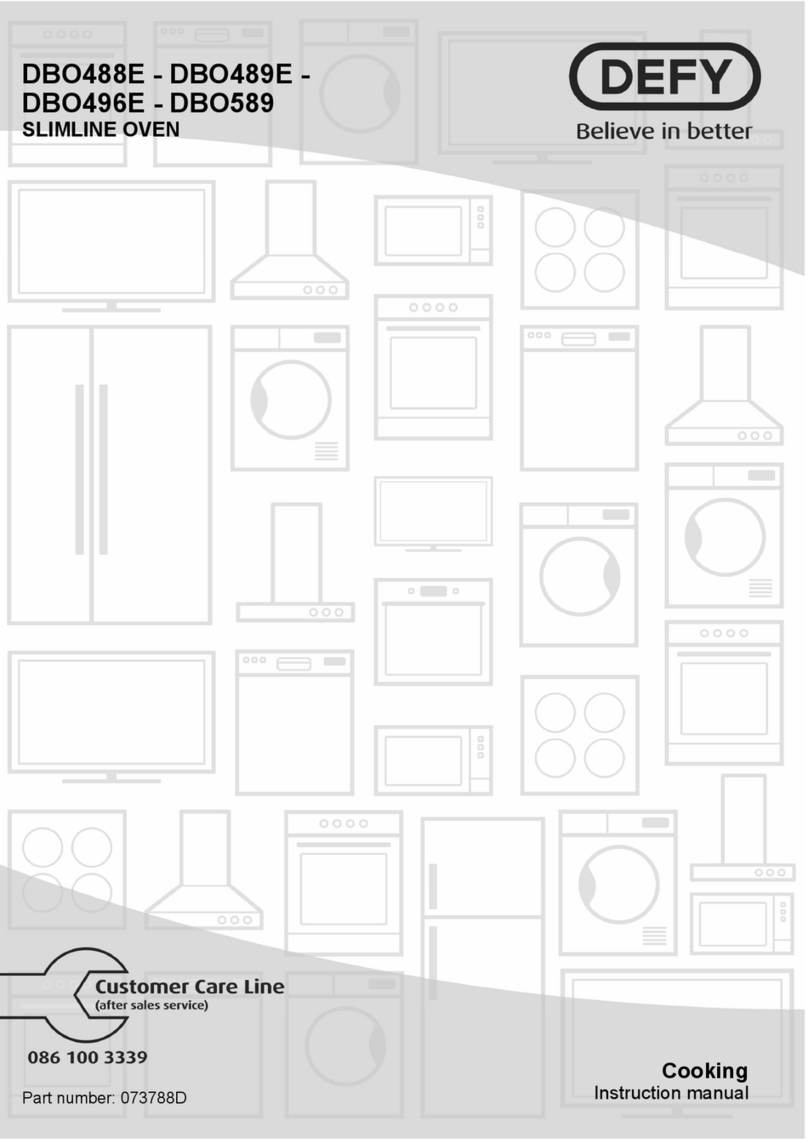 Defy DBO488E instruction manual