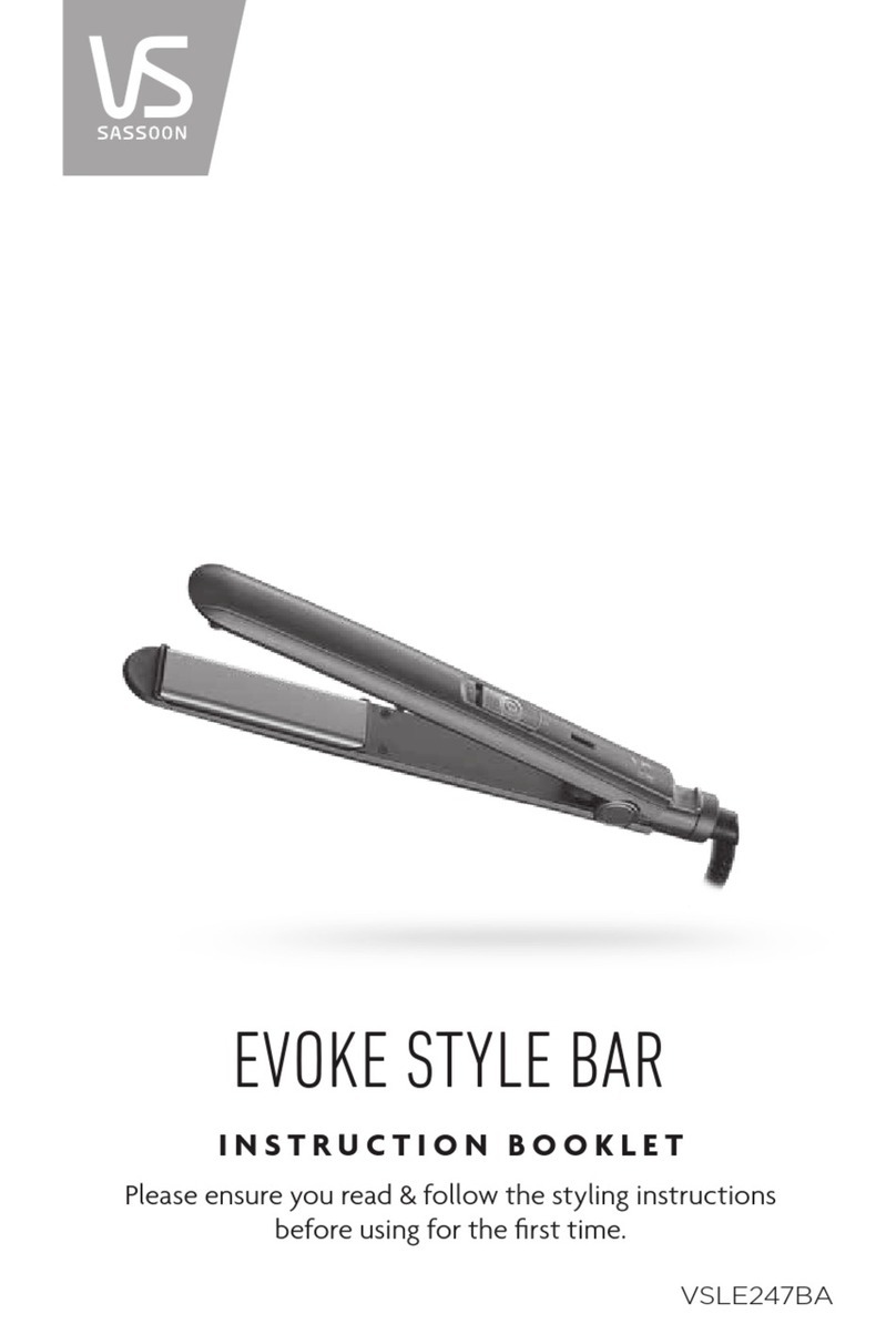 VS Sassoon EVOKE STYLE BAR Instruction booklet