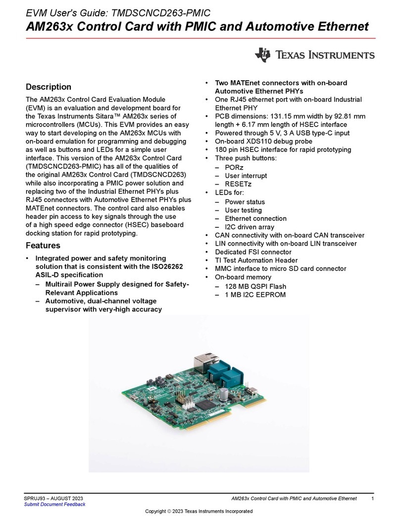 Texas Instruments TMDSCNCD263-PMIC User manual