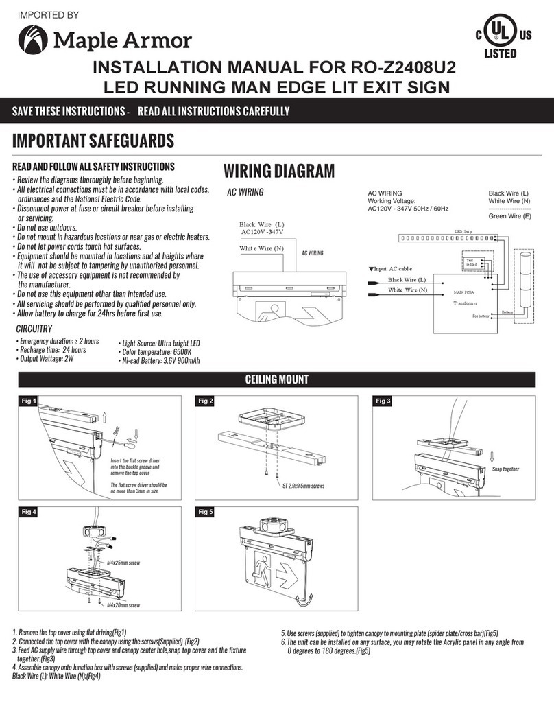 Maple Armor RO-Z2408U2 instruction manual