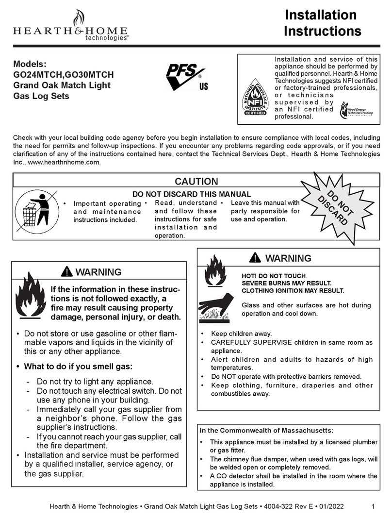 Hearth & Home GO30MTCH installation instructions