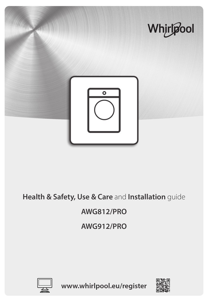 Whirlpool AWG812/PRO Installation guide