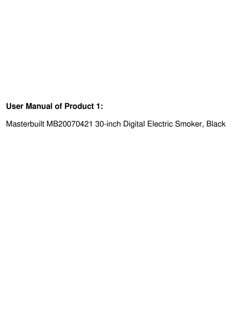 Masterbuilt MB20070421 User manual