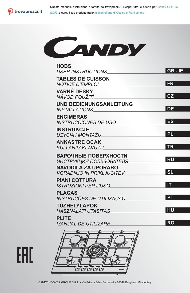 Candy CPG 75 SQPX User instructions
