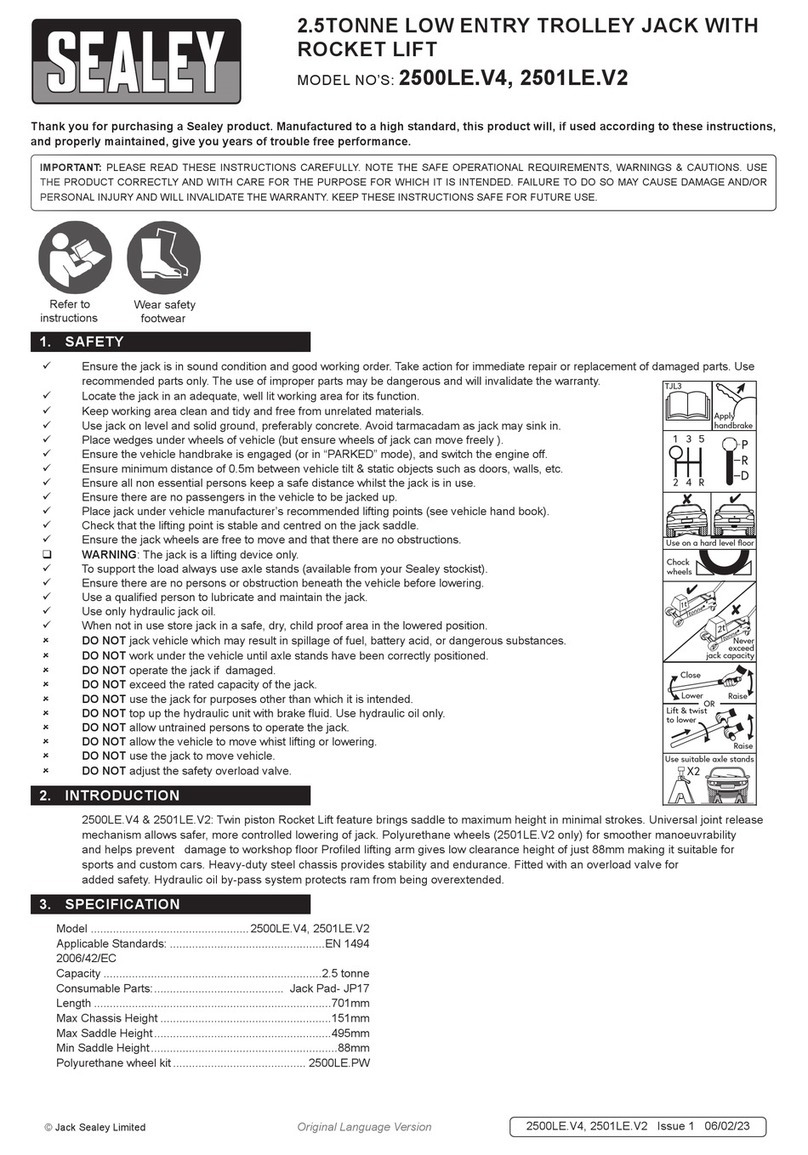 Sealey 2500LE.V4 User manual