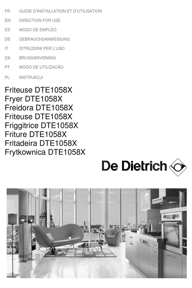 DeDietrich DTE1058X Directions for use