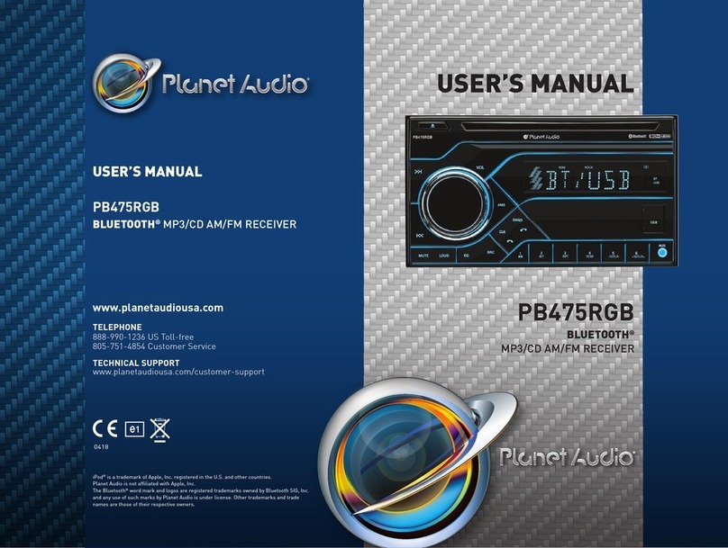 Planet Audio PB475RGB User manual