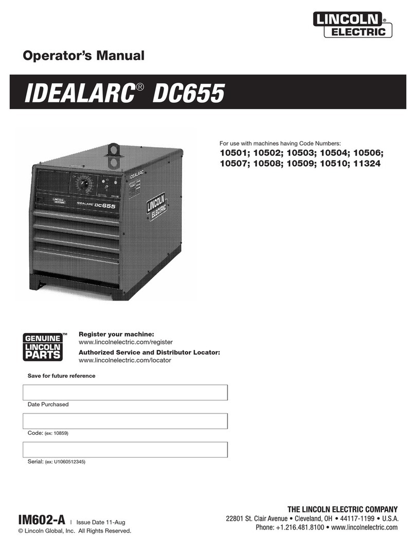 Lincoln Electric 10501 Operator's manual