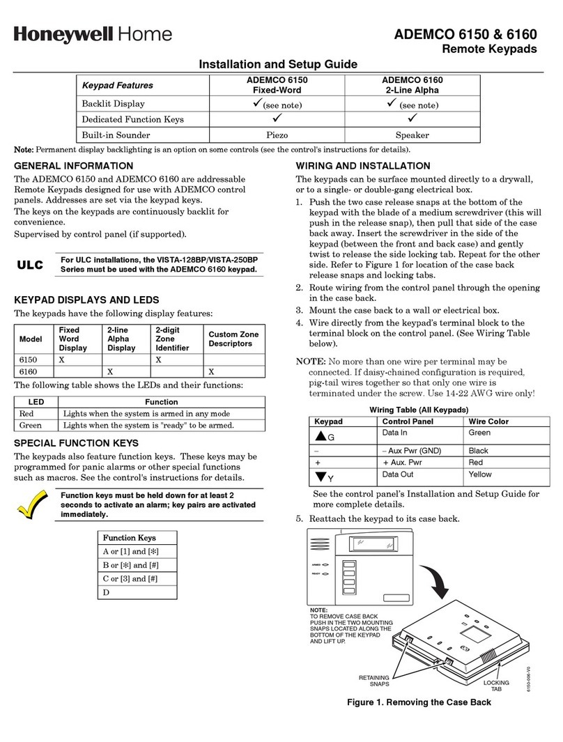 Honeywell Home ADEMCO 6150 Assembly instructions