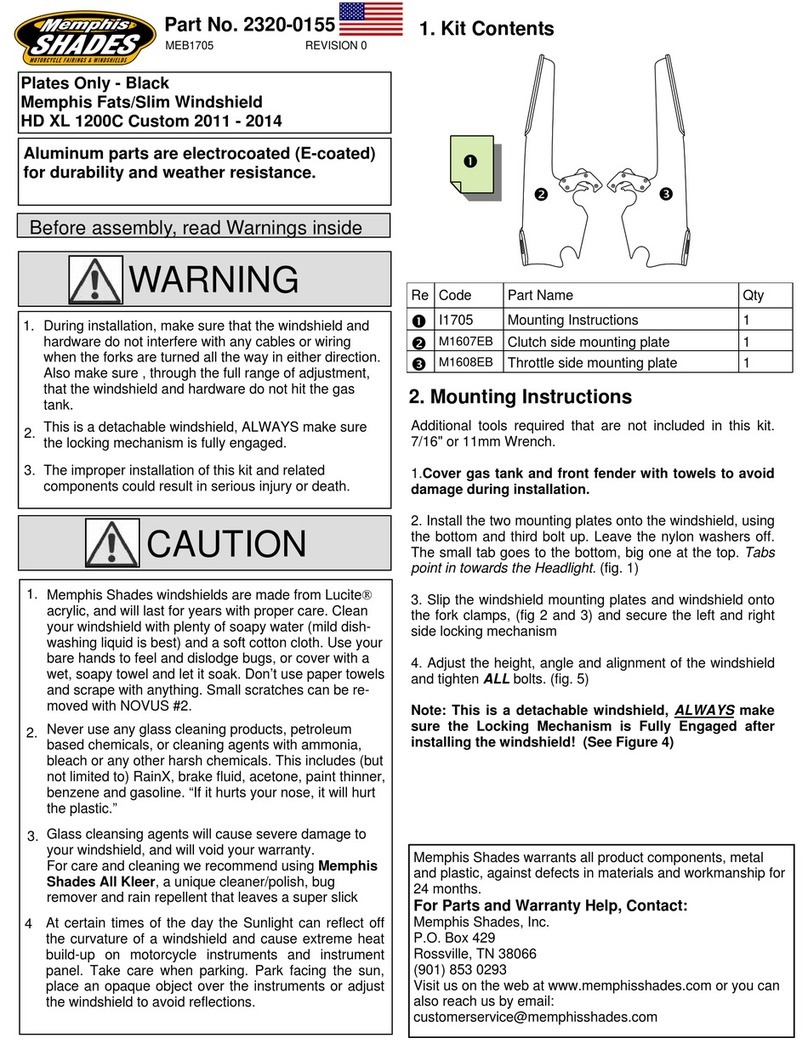Memphis Shades MEB1705 User manual