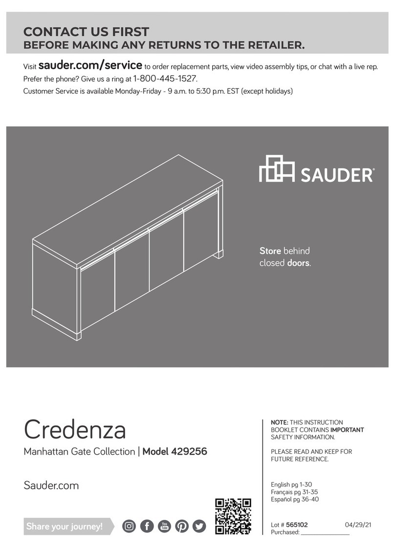 Sauder Manhattan Gate 429256 User manual Sauder Manhattan Gate 429256 User manual