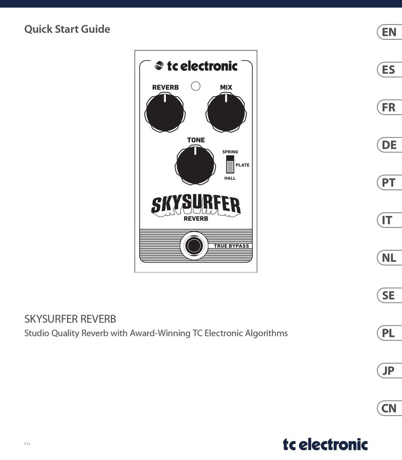 TC Electronic SKYSURFER REVERB User manual