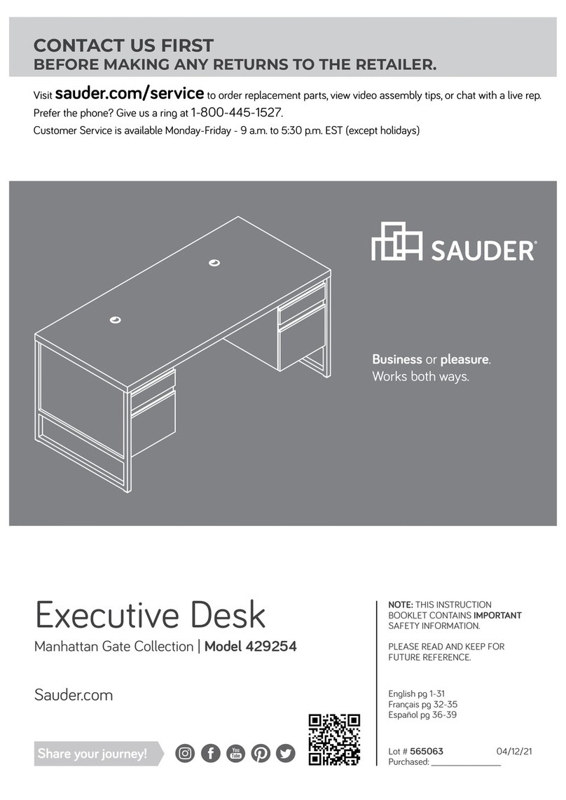 Sauder Manhattan Gate 429254 User manual Sauder Manhattan Gate 429254 User manual