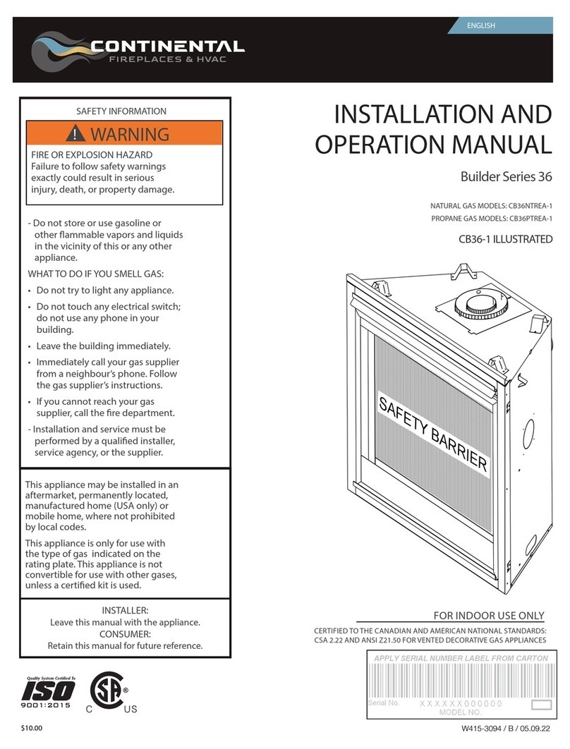 Continental Refrigerator 36 Series User manual