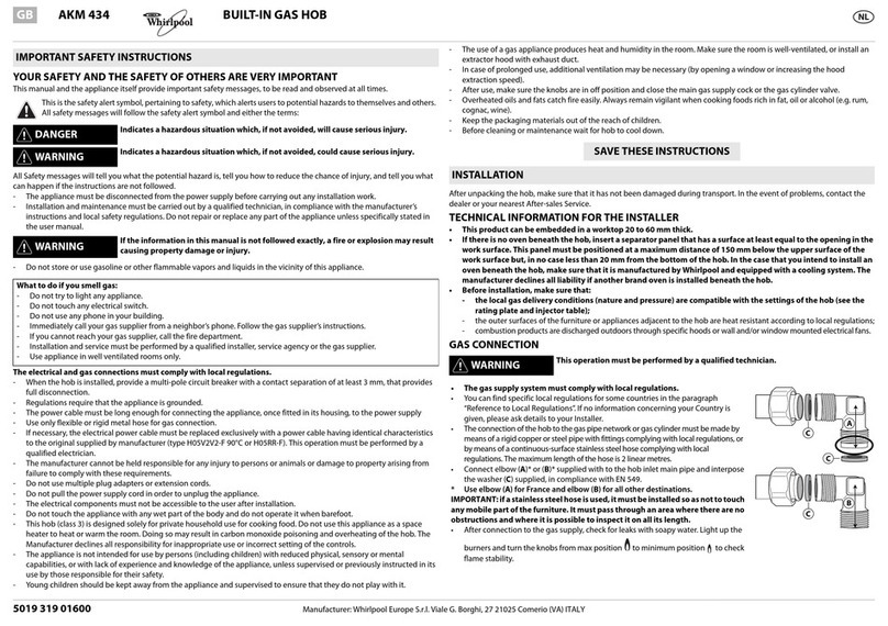 Whirlpool AKM 434 User manual