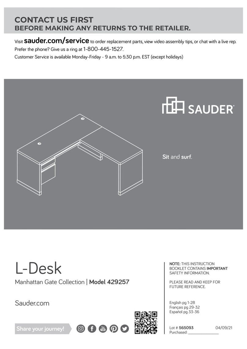 Sauder Manhattan Gate 429257 User manual Sauder Manhattan Gate 429257 User manual
