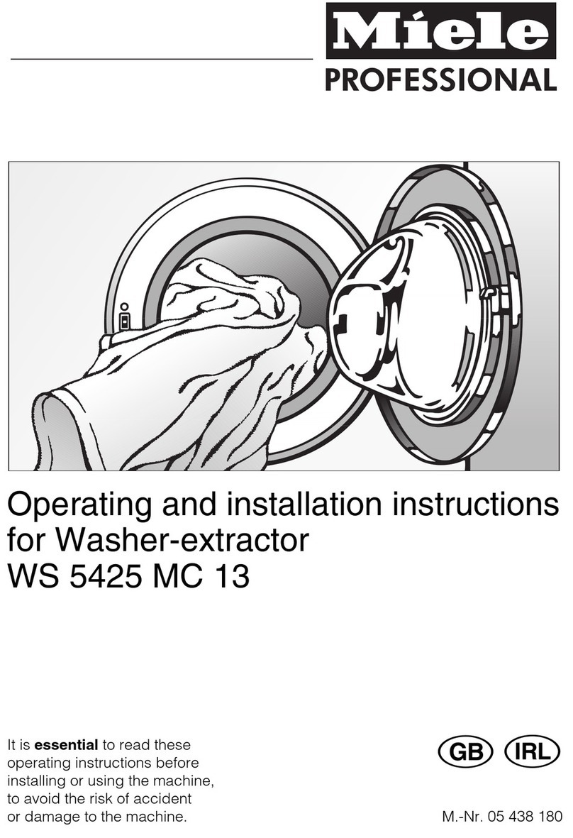 Miele professional WS 5425 MC 13 Operating and installation instructions