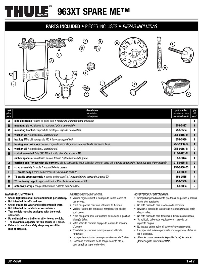 Thule SPARE ME 963XT User manual Thule SPARE ME 963XT User manual