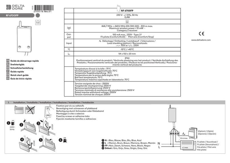 DELTA DORE Tybox RF6700FP User manual