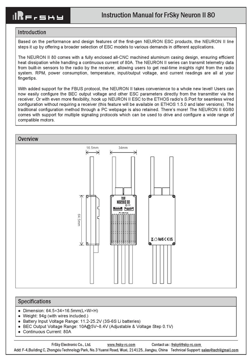 FrSky Neuron II 80 User manual