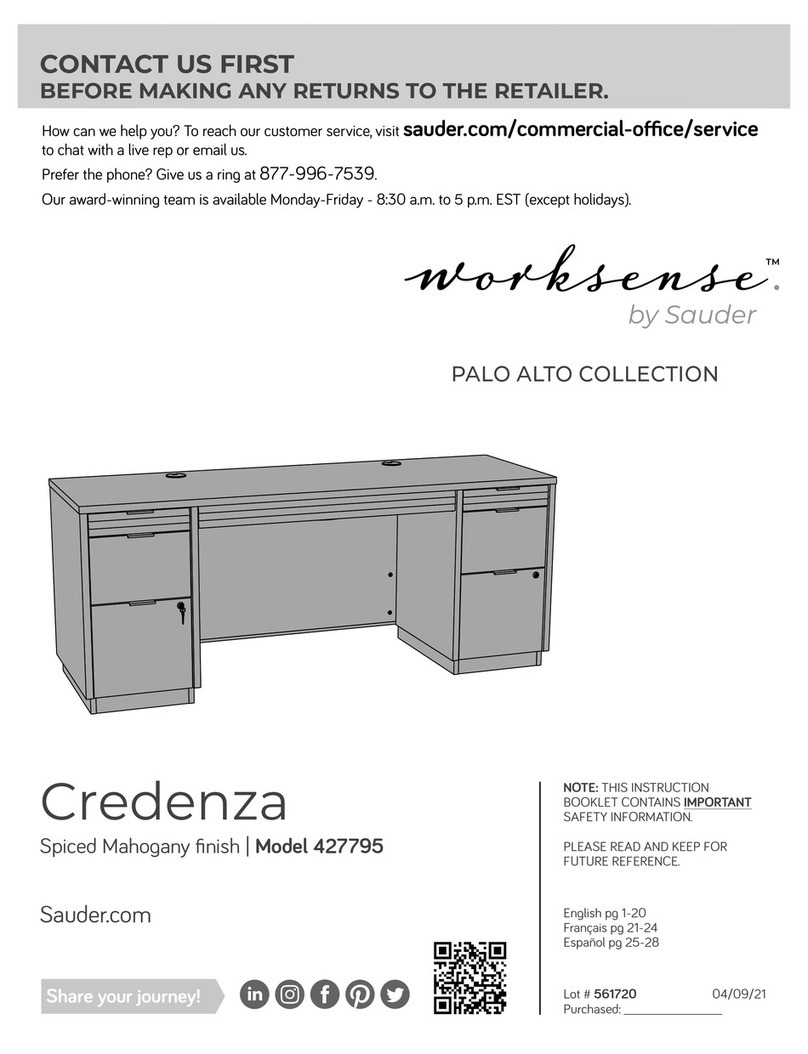 Sauder worksense PALO ALTO 427795 manual