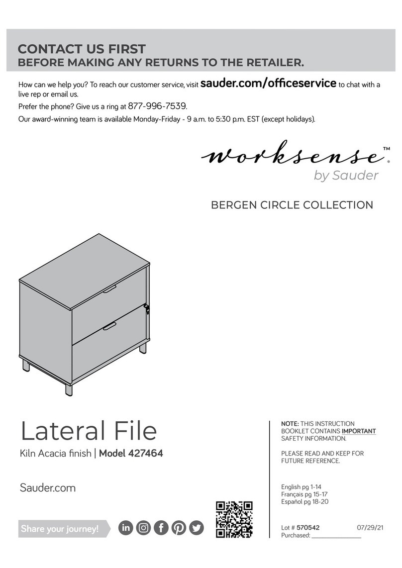 Sauder worksense BERGEN CIRCLE 427464 User manual