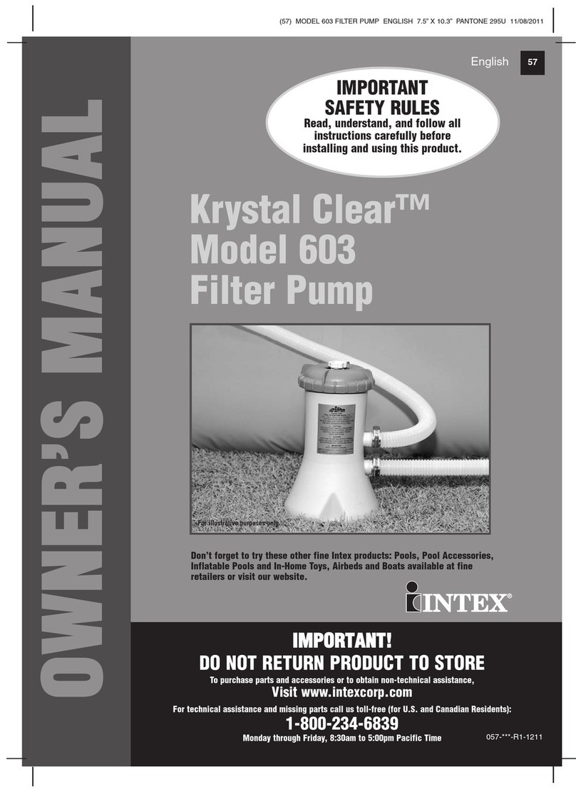 Intex Krystal Clear 603 owner's manual