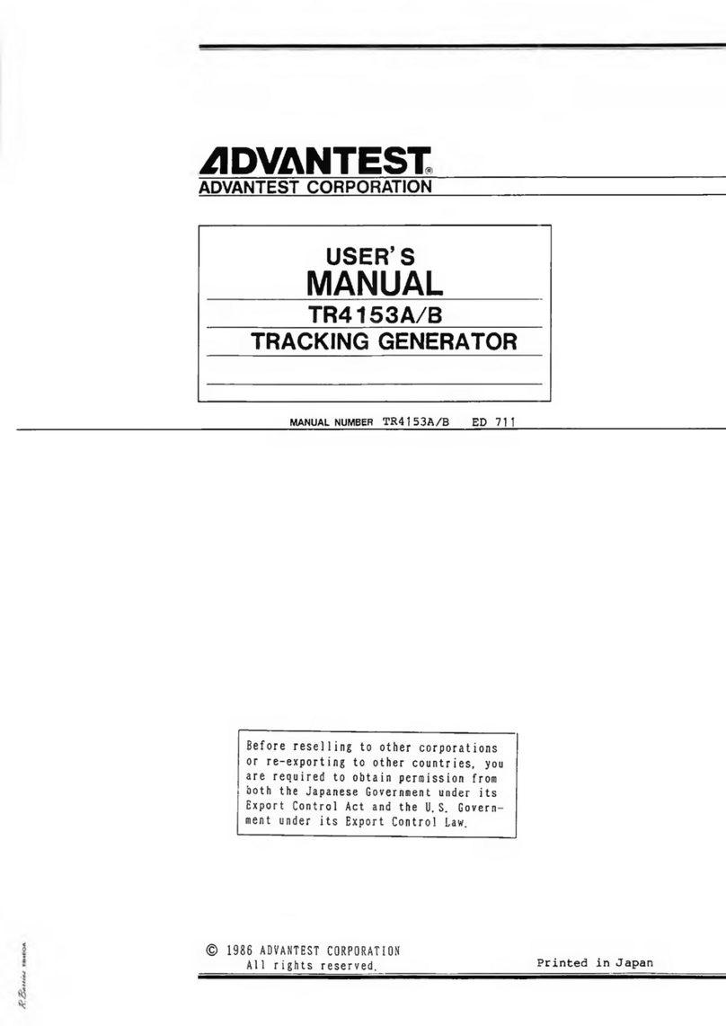 ADVANTEST TR4153A user manual