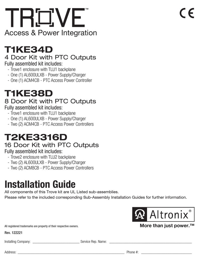 Altronix TROVE T1KE34D User manual