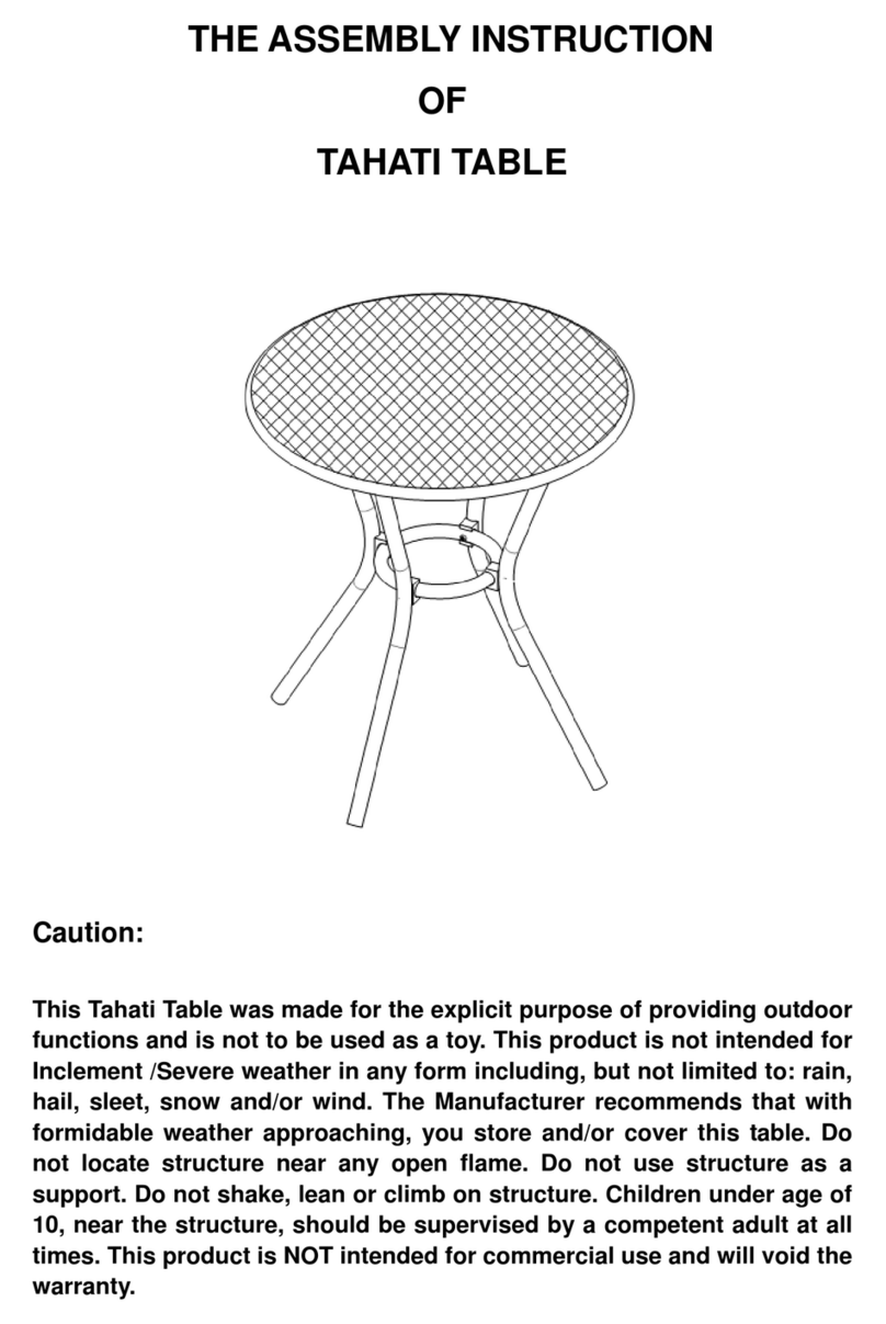 HOMEDEPOT TAHATI Assembly instruction HOMEDEPOT TAHATI Assembly instruction