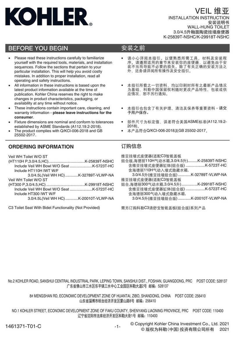 Kohler K-25839T-NSHC installation instructions