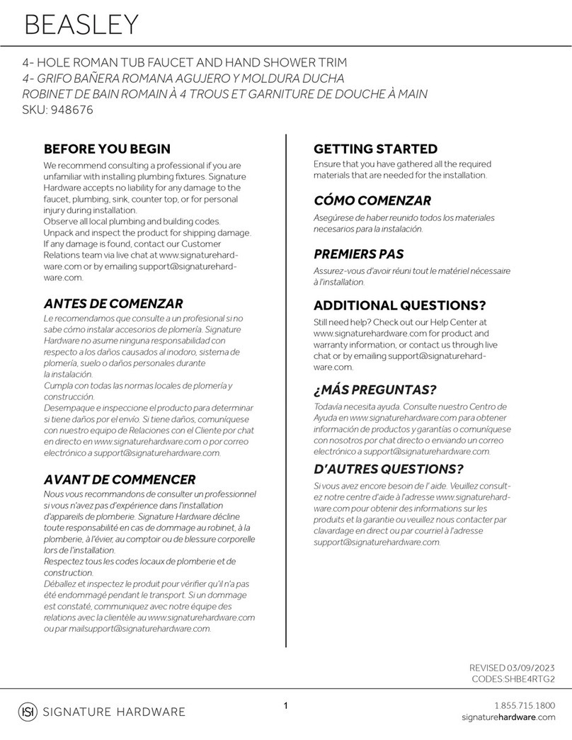 Signature Hardware BEASLEY 948676 User manual