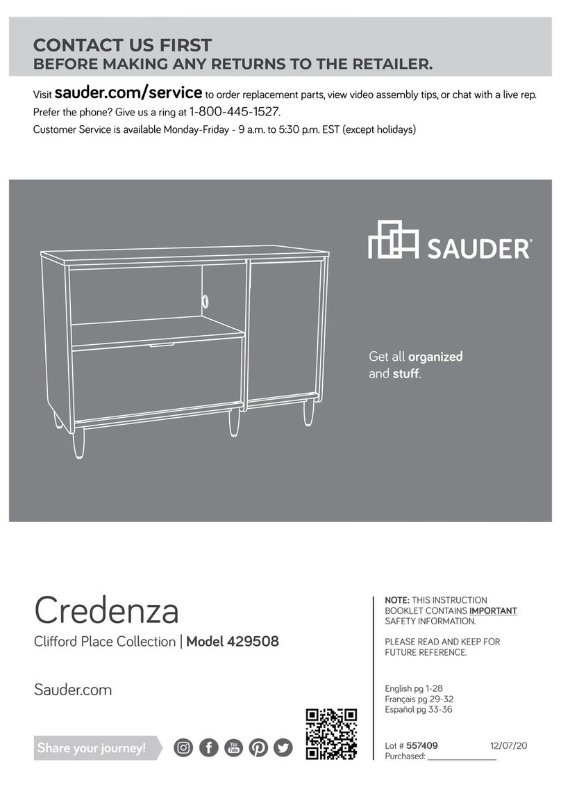 Sauder Clifford Place 429508 manual Sauder Clifford Place 429508 manual