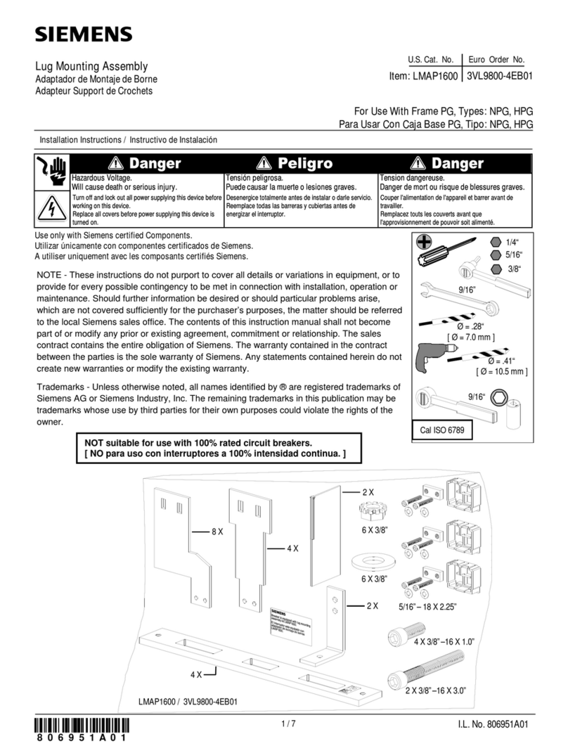 Siemens LMAP1600 User manual