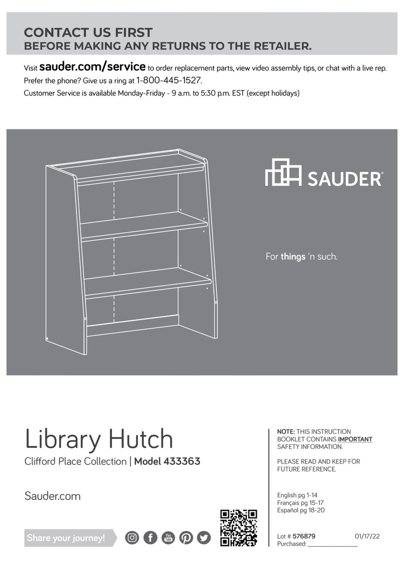 Sauder Clifford Place 433363 manual Sauder Clifford Place 433363 manual