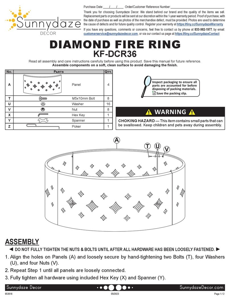 Sunnydaze Decor KF-DCR36 manual