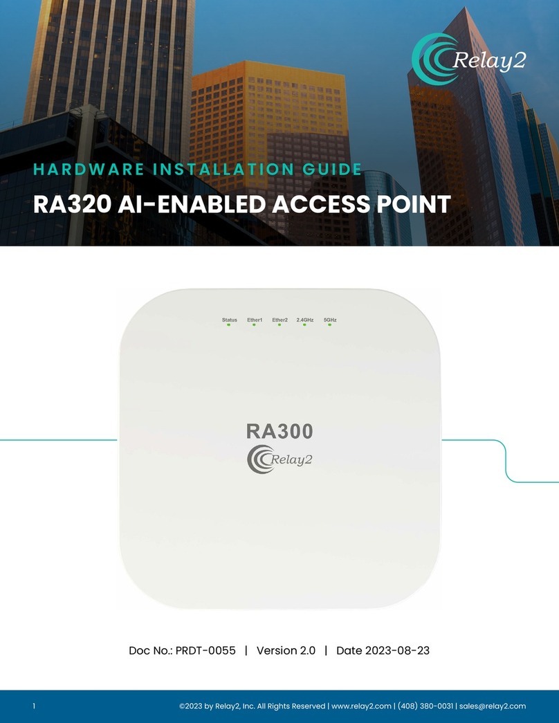 Relay RA320 Hardware installation guide Relay RA320 Hardware installation guide