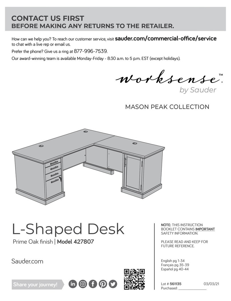 Sauder worksense MASON PEAK 427807 User manual