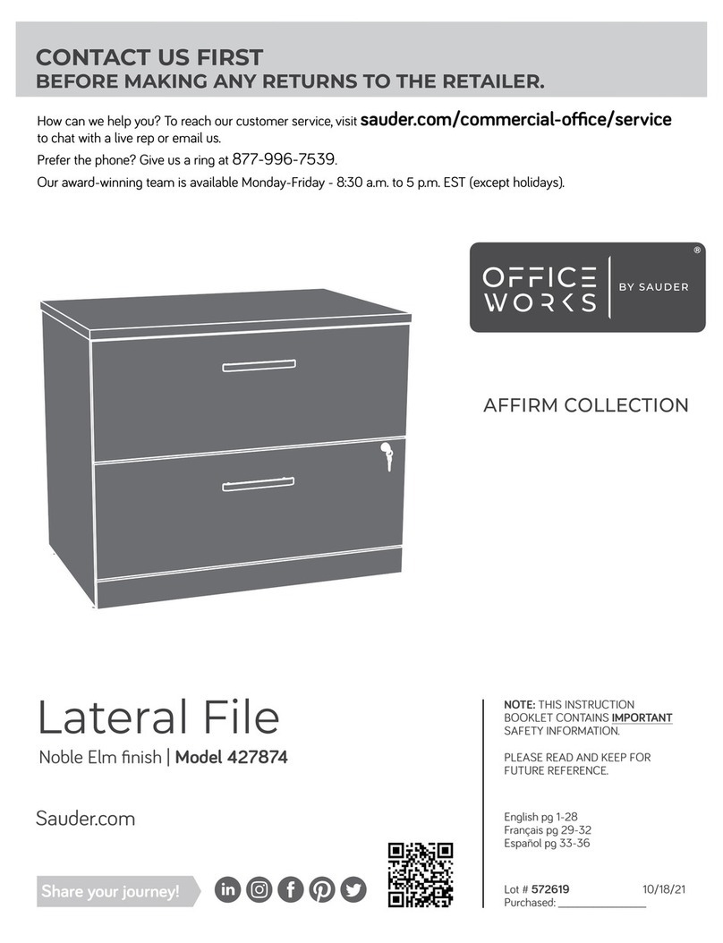 Sauder OFFICE WORKS AFFIRM 427874 User manual