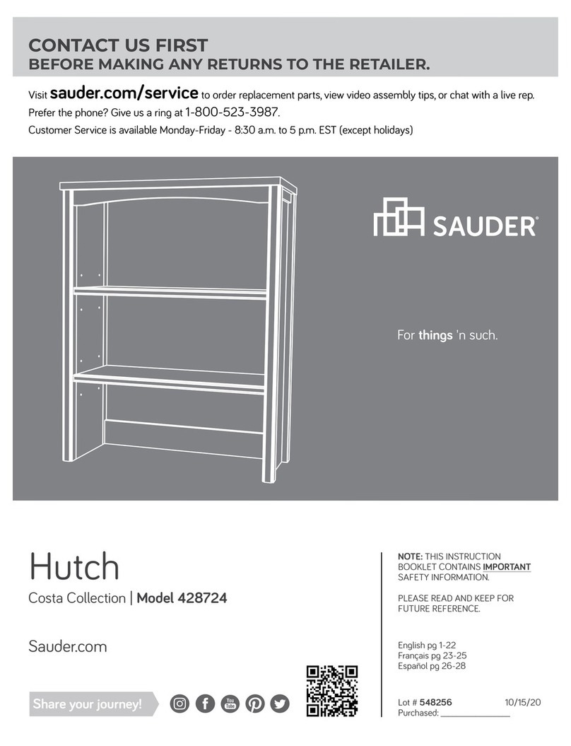 Sauder Costa 428724 User manual Sauder Costa 428724 User manual