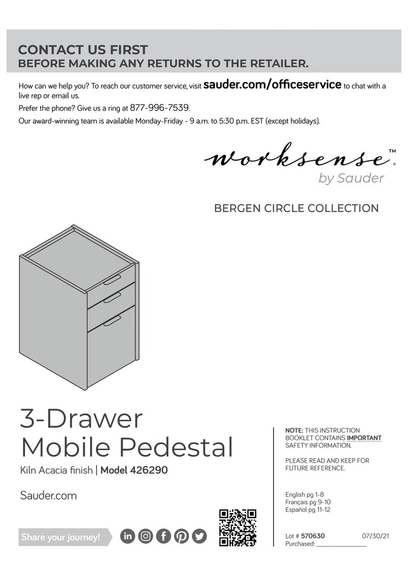 Sauder worksense BERGEN CIRCLE 426290 User manual