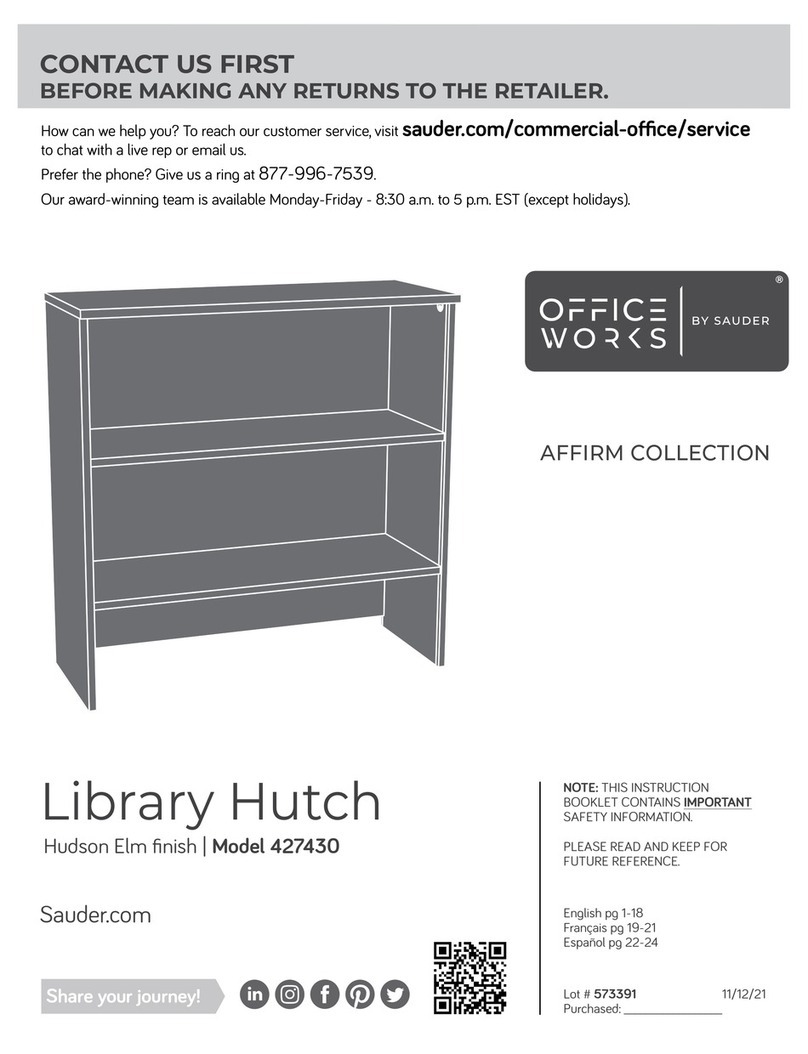 Sauder OFFICE WORKS AFFIRM 427430 manual