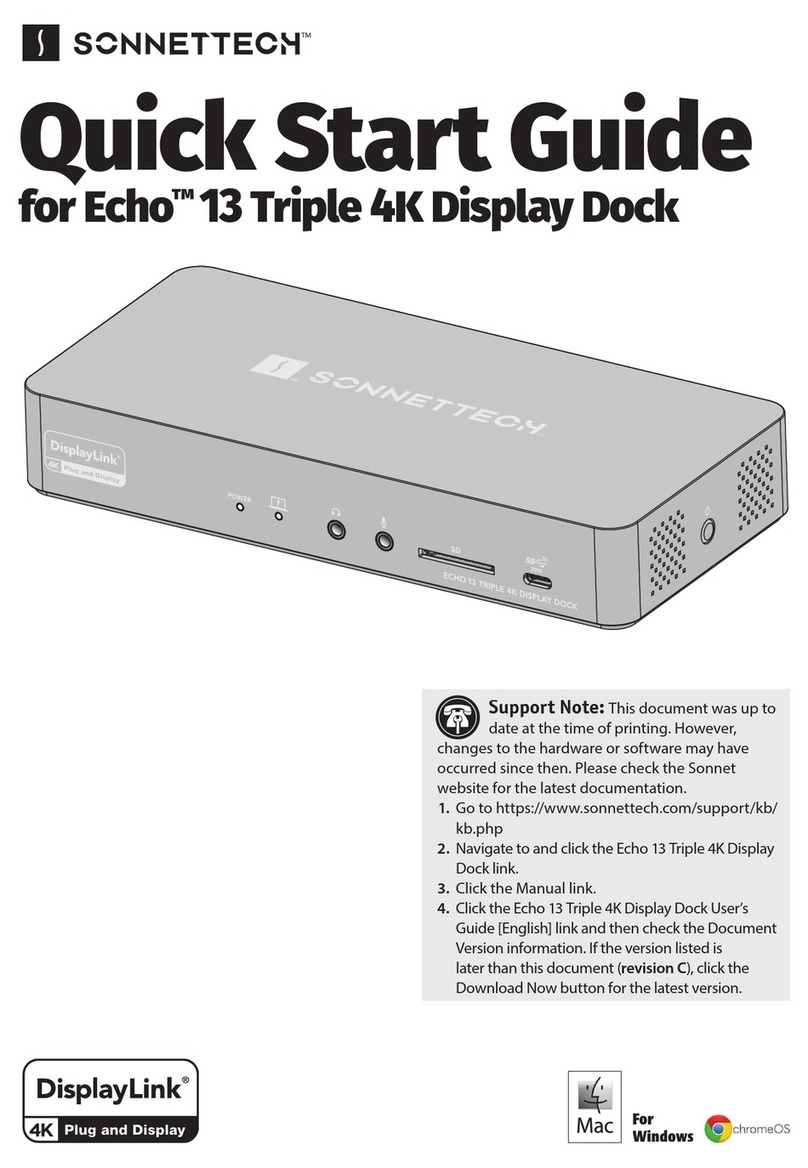 Sonnettech Echo 13 quick start guide
