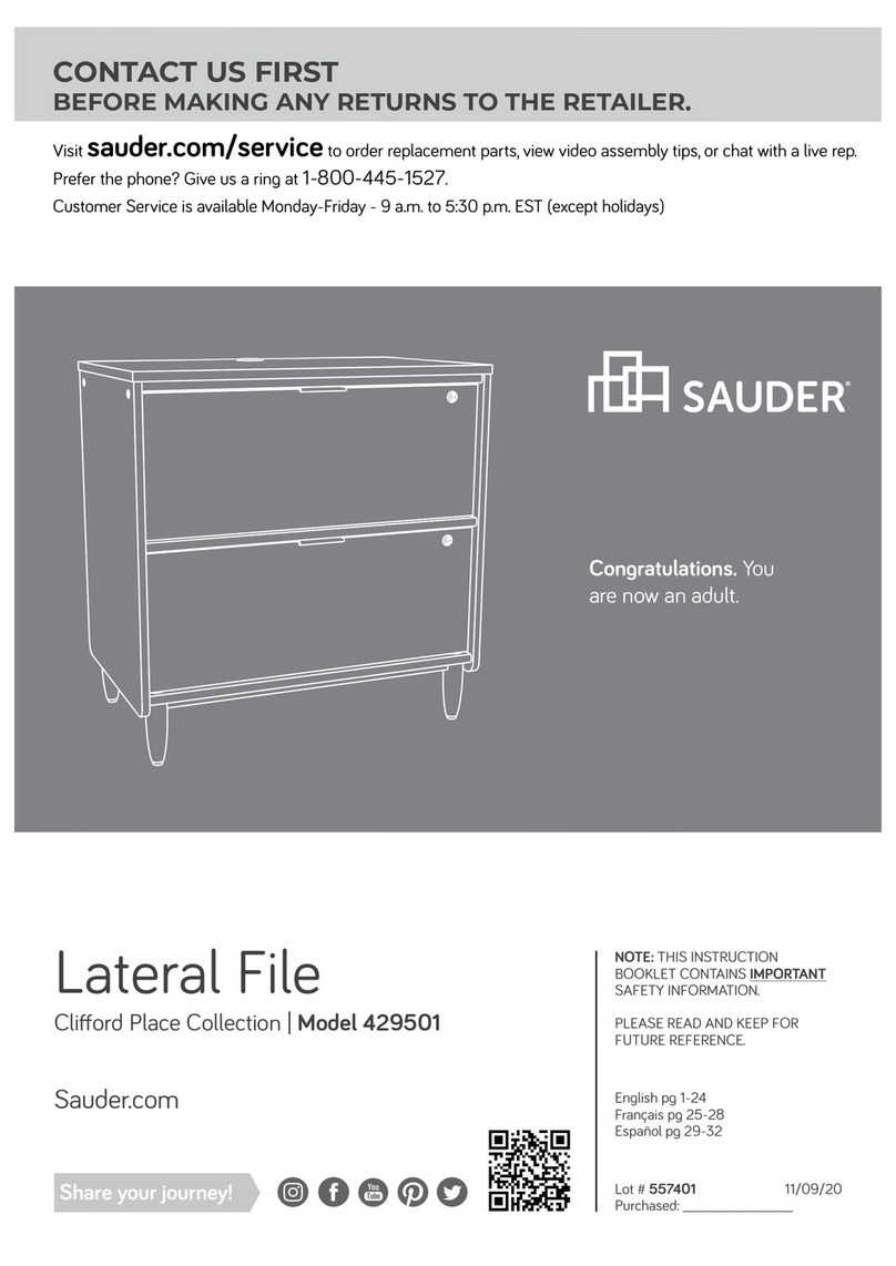 Sauder Clifford Place 429501 User manual Sauder Clifford Place 429501 User manual