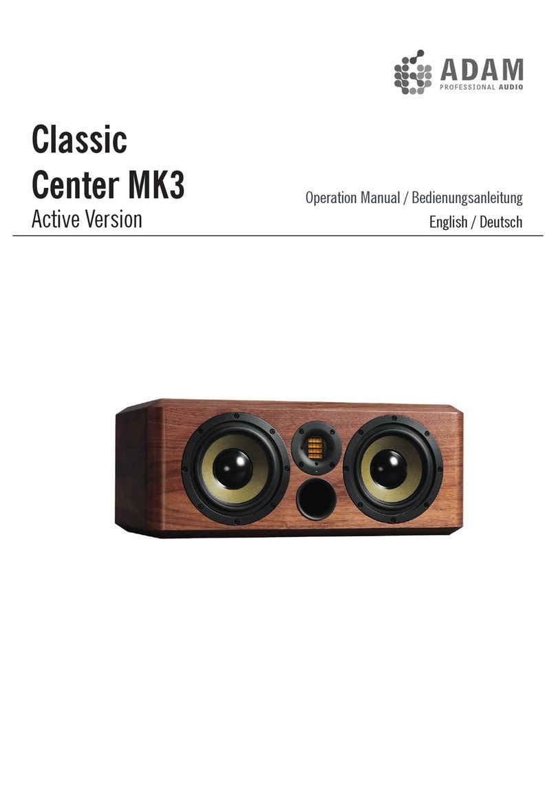 Adam Classic Column MK3 Operation manual