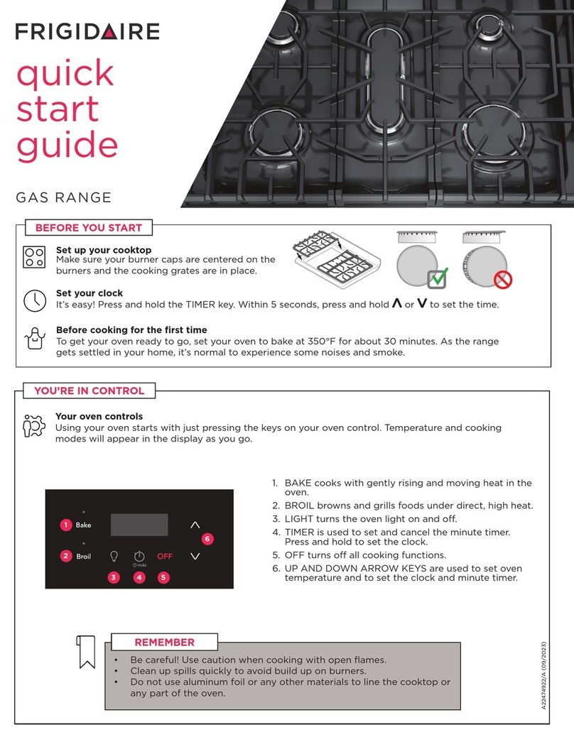 Frigidaire FCRG3052BW User manual