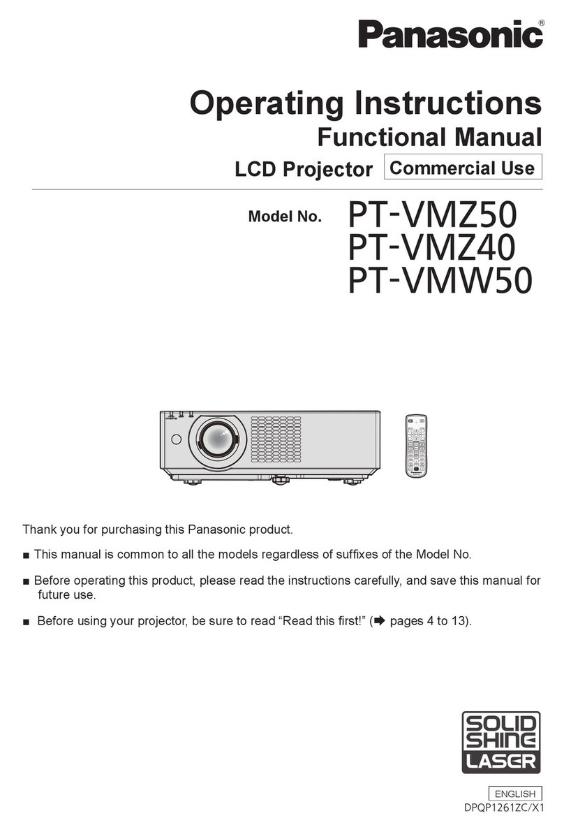 Panasonic PT-VMZ40 User manual